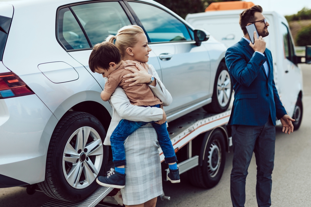 family save after a car accident no injuries